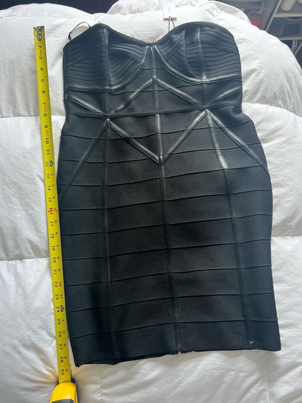Karen Millen Black Strapless Bandage Dress